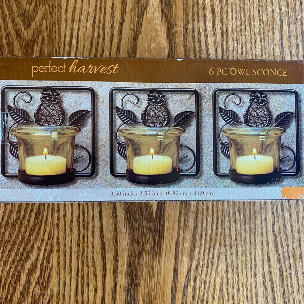 Owl Wall Sconces- Set of 3